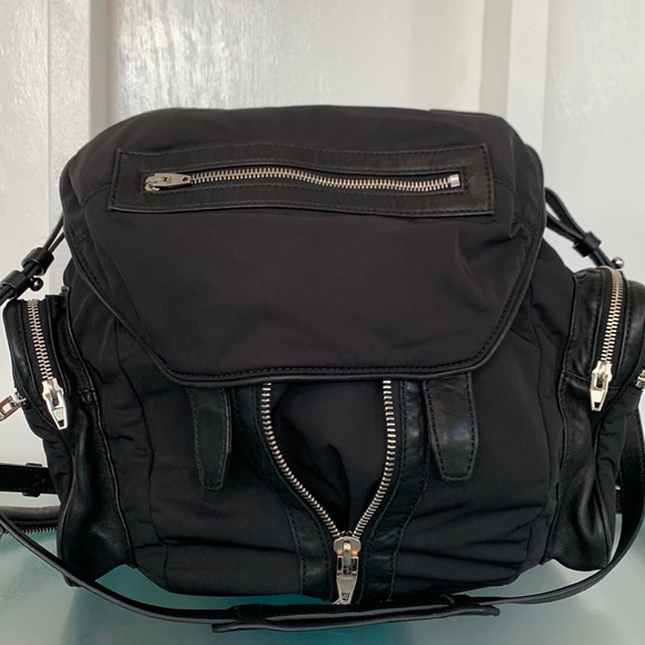 Alexander Wang Marti Lambskin Leather Trimmed & Nylon Backpack EUC - Picture 4 of 17